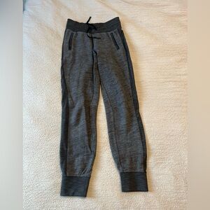 Lululemon Athletica Gray Track Pants with Elastic Waistband